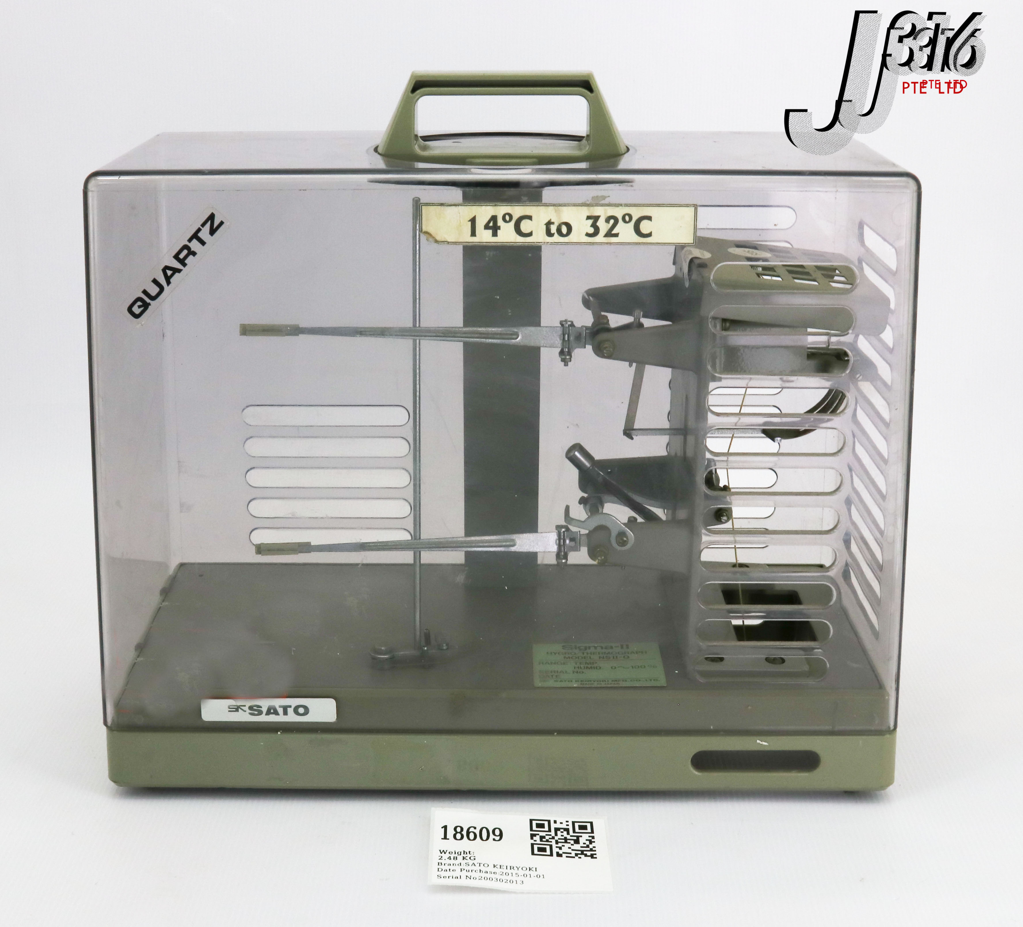 18609 SATO KEIRYOKI SIGMA-II HYGRO / THERMOGRAPH, W/O BATTERY NSII